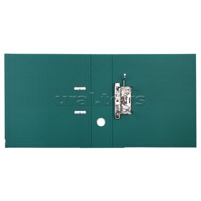 Папка с арочным механизмом A4 75 мм PP двусторонний разобранная, металлическая окантовка, запечатка форзаца, наварной карман с этикеткой, зеленая