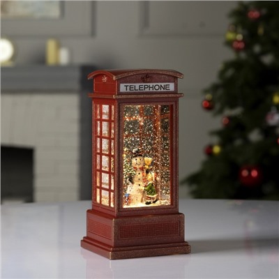 Светодиодная фигура «Девочка и снеговик» 9×20×8 см, пластик, батарейки ААх3 (не в комплекте), USB, свечение тёплое белое