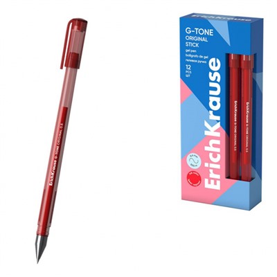 Ручка гелевая G-TONE 0.5 мм  красная 17811 ErichKrause