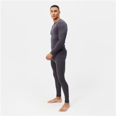 Термобельё мужское (джемпер, брюки) цвет графит, р-р 58