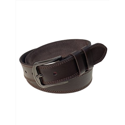 Ремень мужской из натуральной кожи, цвет шоколад