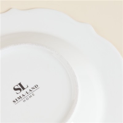 Тарелки глубокие SL Home «Аманде», d=23 см, 300 мл, набор 2 шт., фарфор, белые