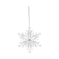 Подвеска светодиодная «Ледяная снежинка» 11 см, 1 LED, от батареек LR41×3, свечение синее/красное