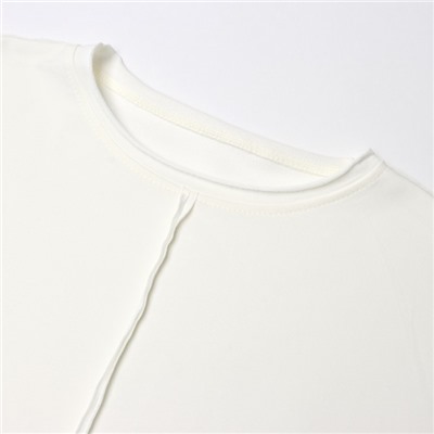 Футболка женская с декоративным швом MIST Base, размер 48-50, цвет молочный