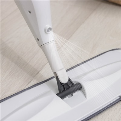 Швабра для мытья пола с распылителем Доляна, насадка из микрофибры 40×13 см, стальной черенок 125 см