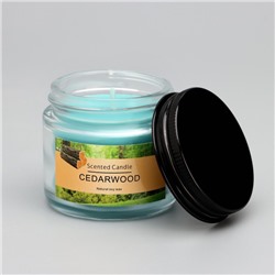 Ароматическая свеча в банке «Scented Candle, Cedarwood», кедр, 5×5 см, 140 г