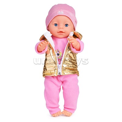 Пупс озвуч Шаинский музыка 40 см, пьет, писает, закр. глазки, 4 акс, 100 фраз