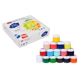Краска по ткани, набор 16 цветов × 15 мл, ЗХК «Я - Художник!», акриловая на водной основе (228411819)
