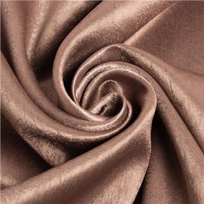 Штора портьерная на люверсах «Этель. Классика», коричневая, 270×300 см