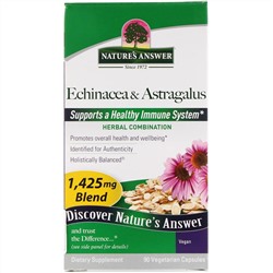 Nature's Answer, Эхинацея и астрагал, 1425 мг, 90 вегетарианских капсул