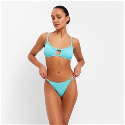 Купальник раздельный фактурный женский MINAKU, бирюзовый, размер 44