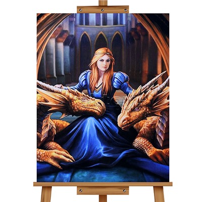 Мозаика алмазная "Принцесса драконов" 40*50см.