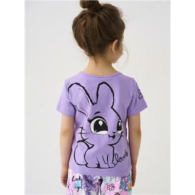 Фуфайка трикотажная для девочек (футболка), 2 шт в комплекте