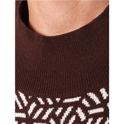 Платье жаккардовой вязки с кашемиром