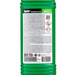 Чистящее средство Sanfor «Зеленое яблоко», антимикробный, гель, универсальное, 750 мл