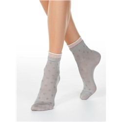 Классические CONTE CLASSIC Носки из вискозы с глянцевым рисунком и декоративной прозрачной сеткой