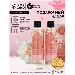 Подарочный набор «Яркой весны», гель для душа и шампунь для волос, 2×200 мл, Чистое счастье