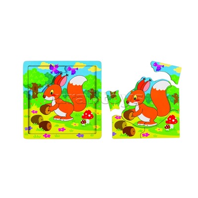 Игра из дерева "Бельчонок" (собираем по картинке) (Baby Step)