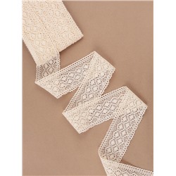 Кружево вязаное, 70 мм, 10±1 м, бежевое