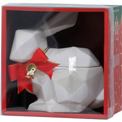 HILLTOP. Новый год. Керамика. Чайница «Зайчик с бантом» 30 гр. чайница керам.