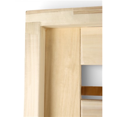 Дверь для бани и сауны «Зебра», коробка 170×70 см, деревянная, стекло 4 мм