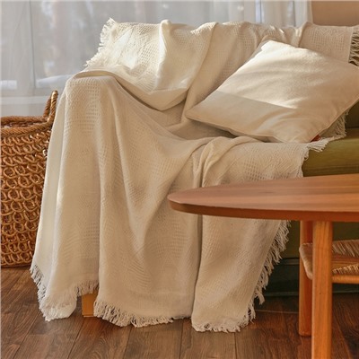 Наволочка декоративная SL Home Organic, 45×45 см, белая