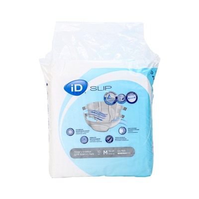 УЦЕНКА Подгузники для взрослых iD Slip Basic, размер M, 10 шт