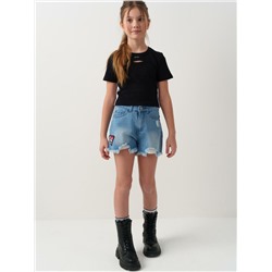 Фуфайка трикотажная для девочек (футболка)