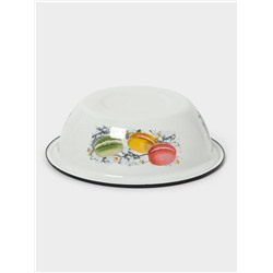 Миска эмалированная «Цветное печенье», 1 л, белая