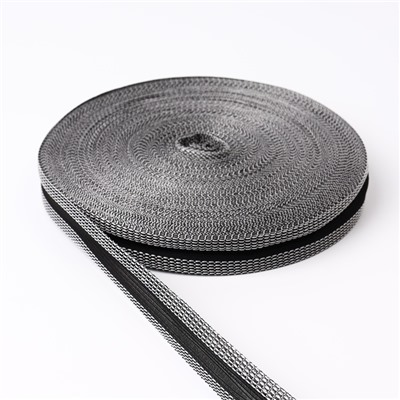 Лента для подгибания швов, термоклеевая, 2.5 см, 50 м, чёрная