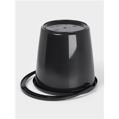 Ведро хозяйственное СибПолимер, 8 л, пластик, чёрное