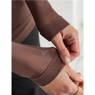 Джемпер с прозрачными рукавами