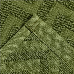 Полотенце махровое LoveLife Zig-Zag, 70×130 см, цвет тёмная трава, 100% хл, 450 г/м²