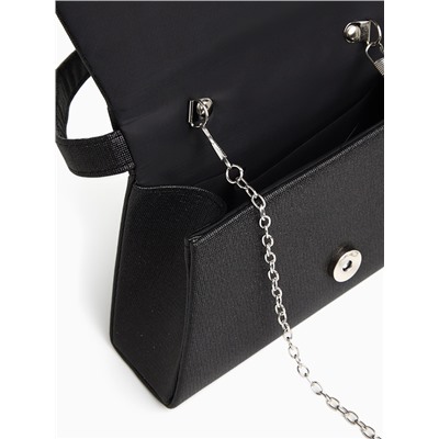 Сумка-клатч женская вечерняя на магните, чёрная