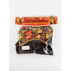 Кокошник карнавальный «Русские узоры», черный