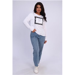 Футболка 55062 с дл. рукавом (Белый)