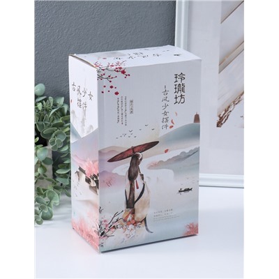 Фигурка светящаяся «Девочка в кимоно играет на музыкальном инструменте», полистоун, 3×AG3, 6.5×11.5×21 см