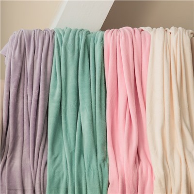 Плед с рукавами «Этель», 150×200 см, корал-флис, сиреневый