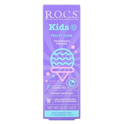 R.O.C.S., Kids, зубная паста со вкусом фруктового мороженного, для детей 3‒7 лет, 45 г (1,6 унции)