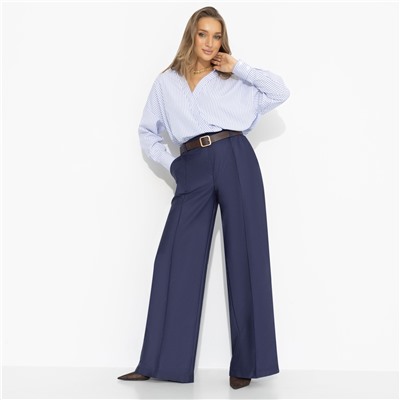 Брюки нарядные со стрелками, Минимализм с акцентами (синие)