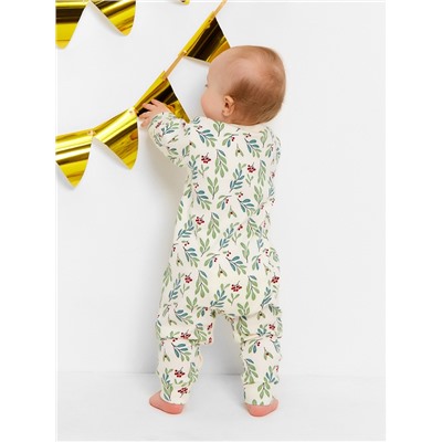 Комбинезон детский «Крошка Я» Christmas, рост 62-68 см, молочный