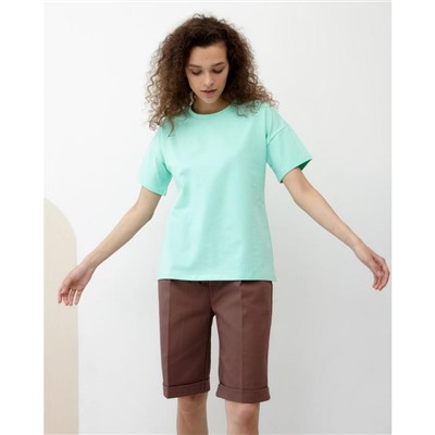 Футболка женская Basic line, цвет мятный, размер 42