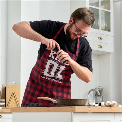 Фартук мужской «Король кухни» 77×75 см, 100% хлопок