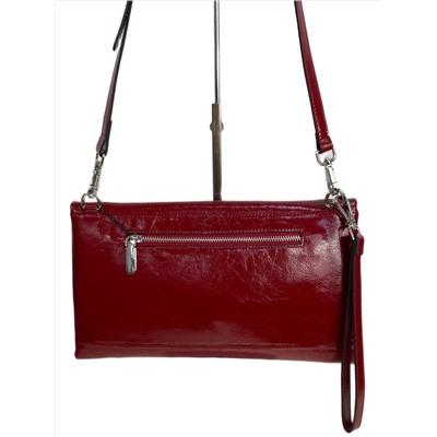 Женская сумка из натуральной кожи, цвет  бордовый