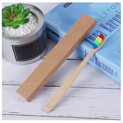 Зубная щетка из бамбука Bamboo "РАДУГА" 1 шт.