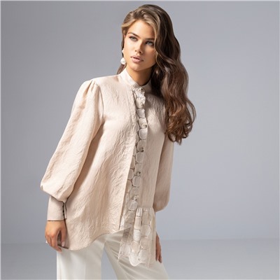 Рубашка вискозная, Кружевной повод (пульс сердца)