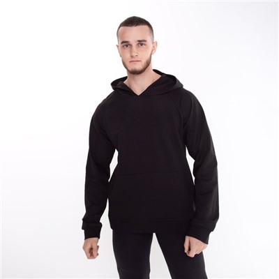 Толстовка мужская, цвет чёрный, размер 52