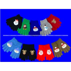 Перчатки детские с начесом НОВОГОДНИЕ арт. 5157