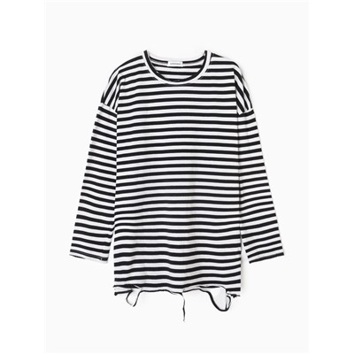 Лонгслив женский MINAKU: One Most Brand, принт широкая полоска, размер onesize