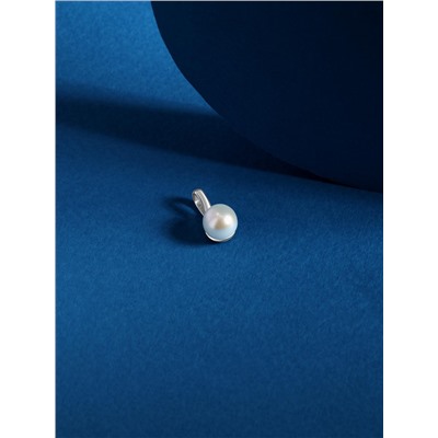 Подвеска из серебра с культивированным жемчугом родированная П50270